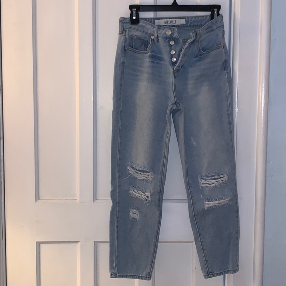 High waisted mom jeans
